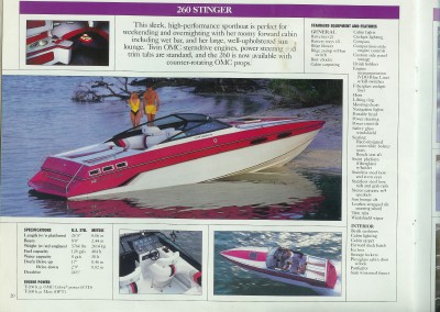 Chris Craft 1983 Sport Performance Boat Catalog Stinger / Scorpion Brochure 