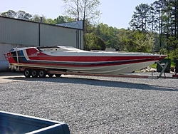 46' Cougar Restoration by Adrenaline Power Boats-46redcougar2.jpg