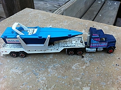 Circa late 80's &quot;hotwheel/matchbox&quot; semi truck w/offshore boat...-miami-truck1.jpg