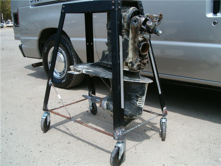 Outdrive stand and lift homemade no welding - Offshoreonly.com